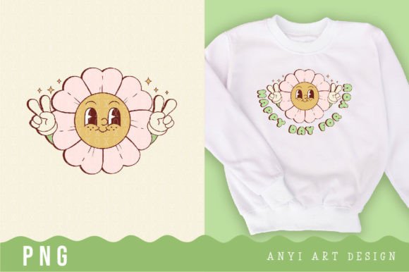 Download Retro Flower Daisy Sublimation - Retro flower Collection