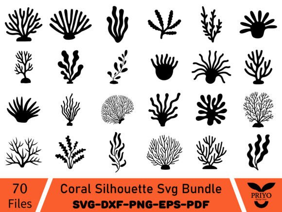 Download Coral Silhouette Svg Bundle, Coral SVG - Coral Collection