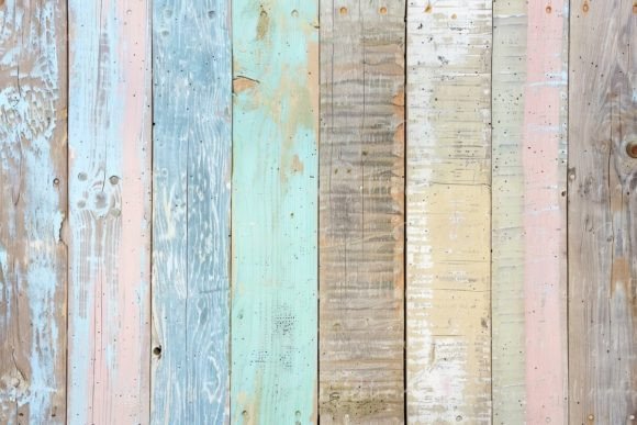 Download Weathered Wooden Fence in Pastel Colors - Red Collection
