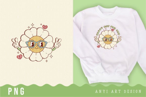 Download Retro Flower Daisy Sublimation - Retro flower Collection