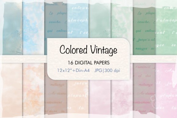 Download Colored Vintage Digital Papers - Red Collection