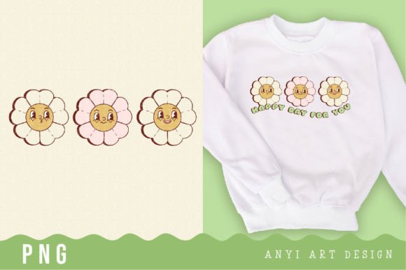 Download Retro Flower Daisy Sublimation - Premium Resources