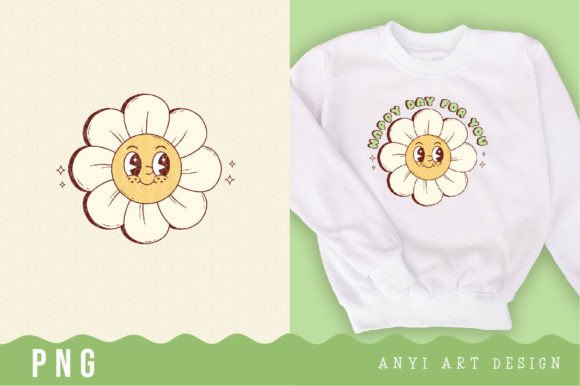 Download Retro Flower Daisy Sublimation - Retro flower Collection