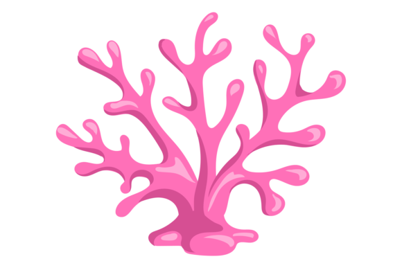 Download Pink Coral Reef Branch. Cartoon Underwat - Coral Collection