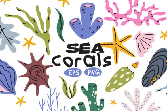 Download Exotic Sea Corals Vector Clipart - Coral Collection