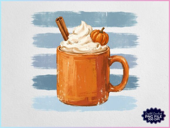 Download Preppy Textured Fall Pumpkin Spice PNG - Red Collection