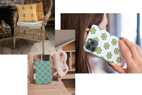 Download Retro Flower Pattern - Retro flower Collection