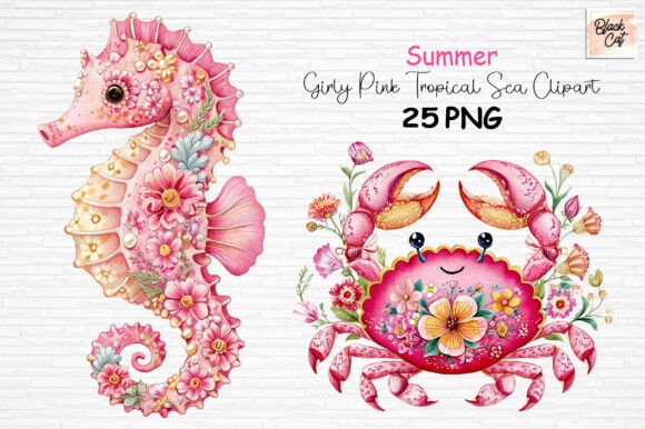 Download Girly Pink Tropical Sea Summer Clipart - Tropical Collection
