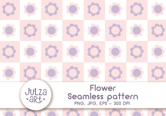 Download Retro Flower Seamless Pattern - Retro flower Collection