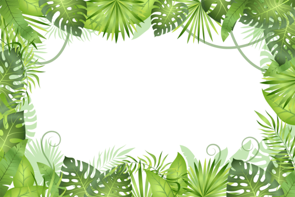 Download Jungle Background. Tropical Leaves Frame - Tropical Collection