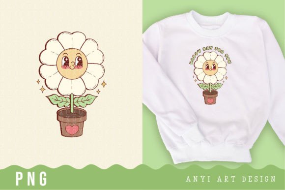 Download Retro Flower Daisy Sublimation - Retro flower Collection