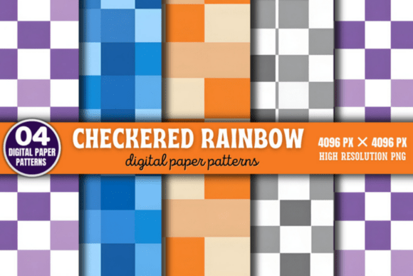 Download Checkered Rainbow Digital Background - Red Collection