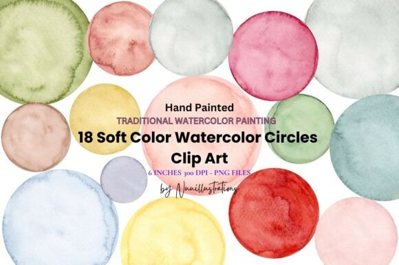 Download Watercolor Circles Textured Pastel Dots - Red Collection