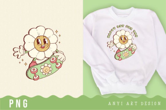 Download Retro Flower Daisy Sublimation - Premium Resources