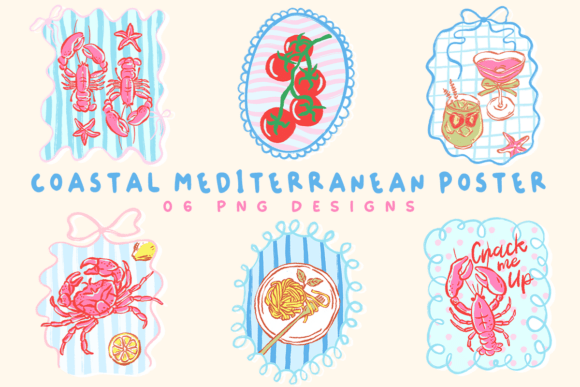 Download Coastal Mediterranean Poster PNG Bundle - Mediterranean Collection