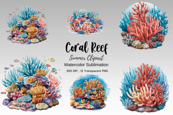 Download Coral Reef Sublimation Clipart - Coral Collection