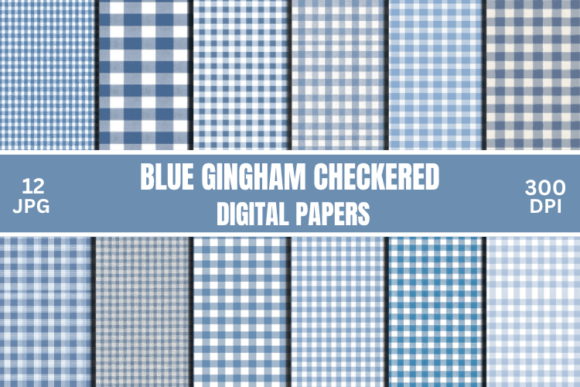 Download Blue Gingham Checkered Digital Pattern - Red Collection