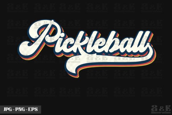 Download Retro Pickleball Layered Shadow Vintage - Red Collection