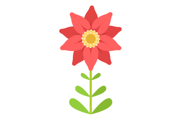Download Flower with Red Petals. Growing Plant Wi - Red Collection
