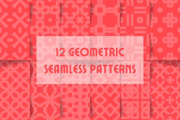 Download Red Geometric Seamless Patterns - Red Collection