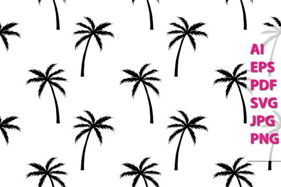 Download Tropical Palm Tree Seamless Pattern SVG. - Tropical Collection